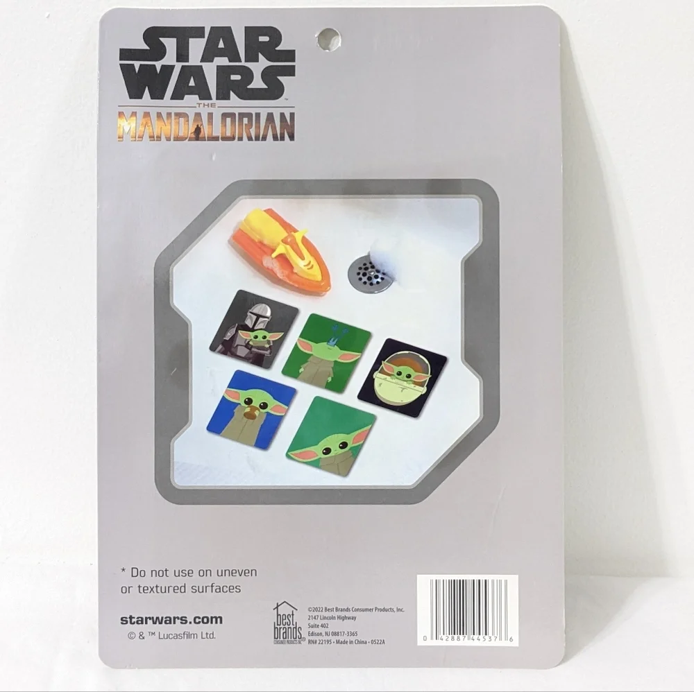 Star Wars The Mandalorian Bath Tub Treads, Set of 5, NEW